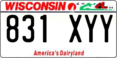 WI license plate 831XYY
