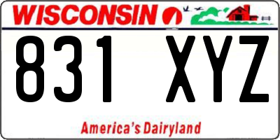 WI license plate 831XYZ