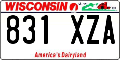 WI license plate 831XZA