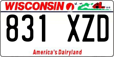 WI license plate 831XZD