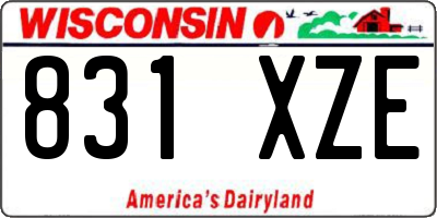 WI license plate 831XZE