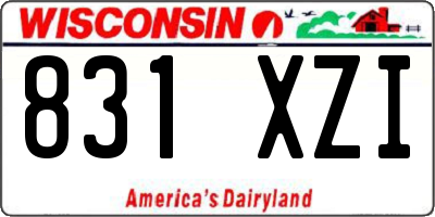 WI license plate 831XZI