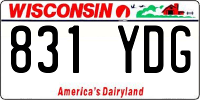 WI license plate 831YDG