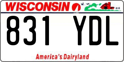 WI license plate 831YDL