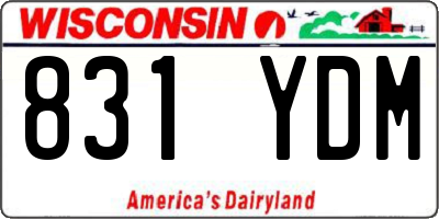 WI license plate 831YDM