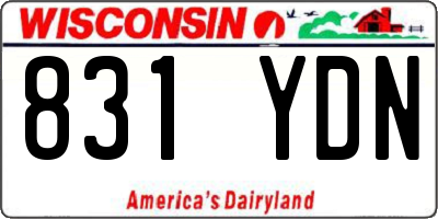 WI license plate 831YDN
