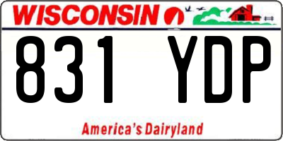 WI license plate 831YDP