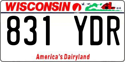 WI license plate 831YDR
