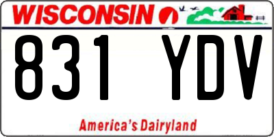 WI license plate 831YDV