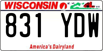 WI license plate 831YDW