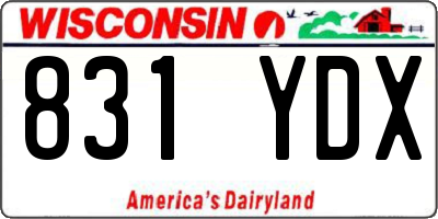 WI license plate 831YDX