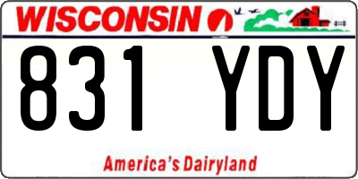 WI license plate 831YDY