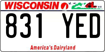 WI license plate 831YED