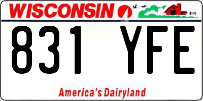 WI license plate 831YFE