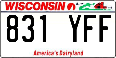 WI license plate 831YFF