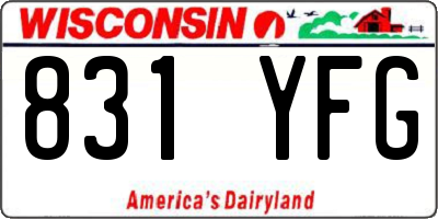 WI license plate 831YFG