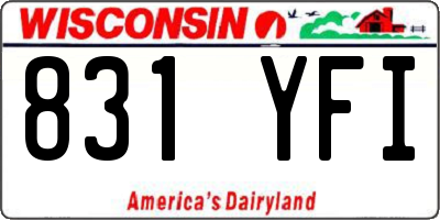 WI license plate 831YFI