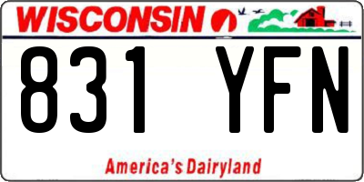WI license plate 831YFN