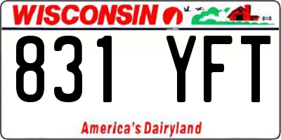 WI license plate 831YFT