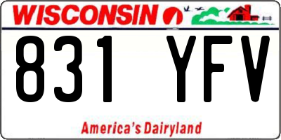 WI license plate 831YFV