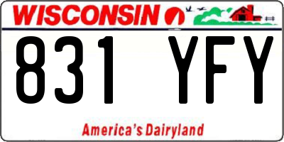 WI license plate 831YFY