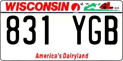 WI license plate 831YGB