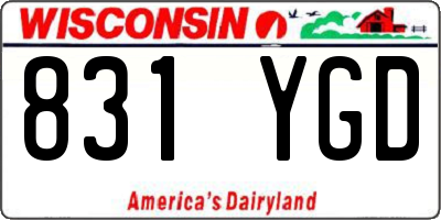 WI license plate 831YGD