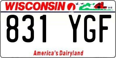 WI license plate 831YGF