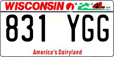 WI license plate 831YGG