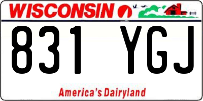 WI license plate 831YGJ