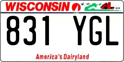 WI license plate 831YGL
