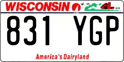 WI license plate 831YGP