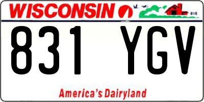 WI license plate 831YGV