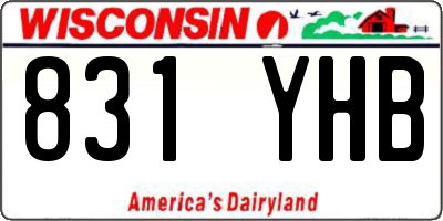WI license plate 831YHB