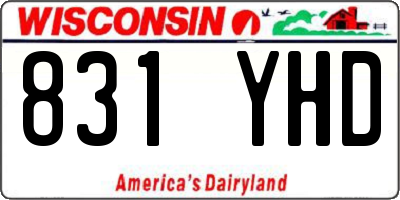 WI license plate 831YHD