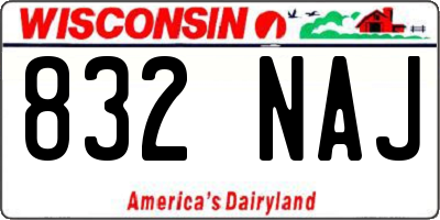 WI license plate 832NAJ