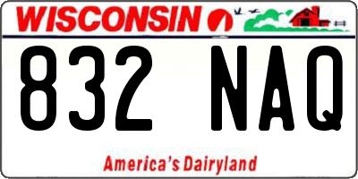 WI license plate 832NAQ
