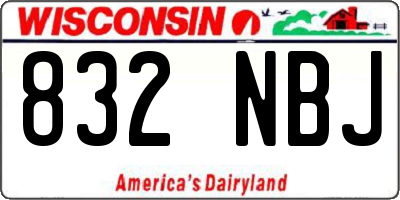 WI license plate 832NBJ