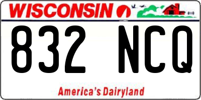 WI license plate 832NCQ