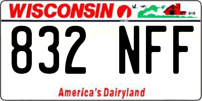 WI license plate 832NFF