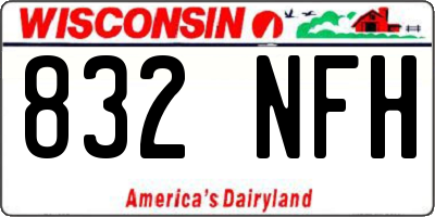 WI license plate 832NFH