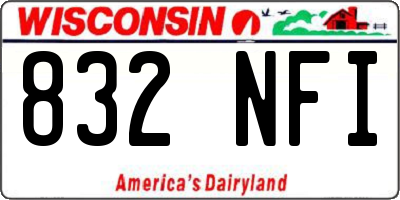 WI license plate 832NFI