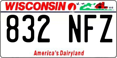 WI license plate 832NFZ