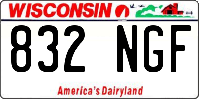 WI license plate 832NGF