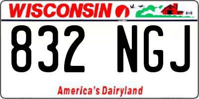WI license plate 832NGJ