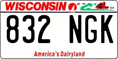 WI license plate 832NGK