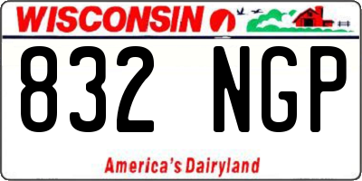 WI license plate 832NGP