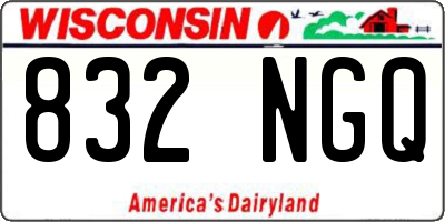 WI license plate 832NGQ