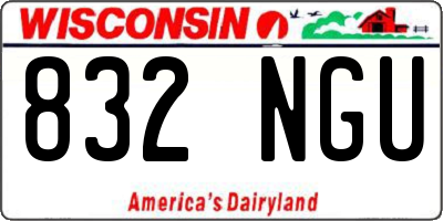 WI license plate 832NGU