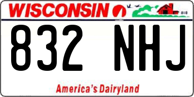 WI license plate 832NHJ